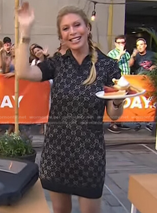 Jill's metallic monogram polo dress on Today