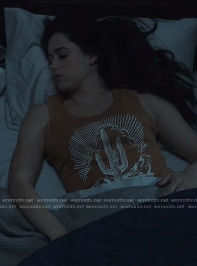 Liz's cactus graphic tank top on Roswell New Mexico