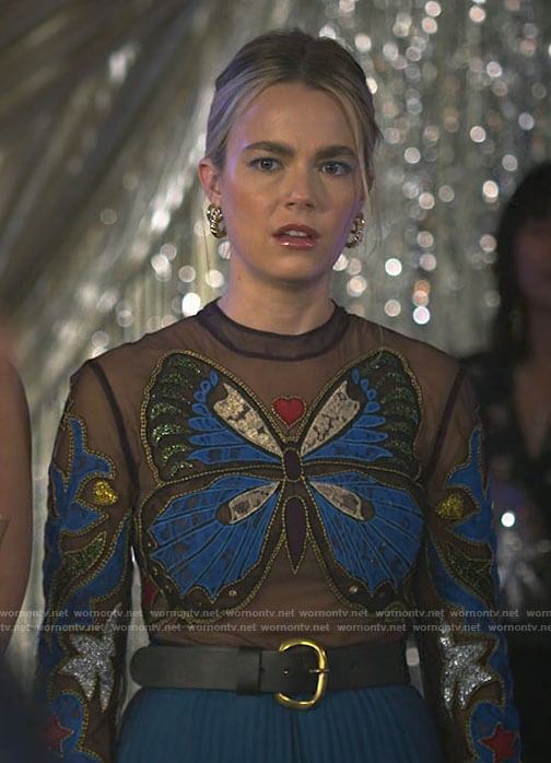 Maggie's butterfly dress at the prom on Maggie