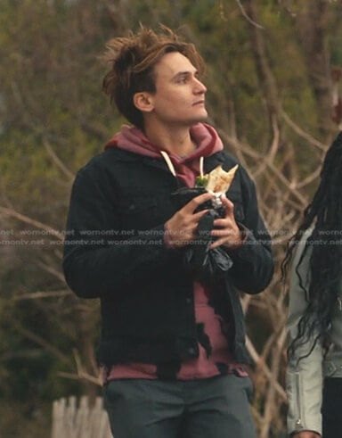 Michael's pink tie dye hoodie on Everythings Trash