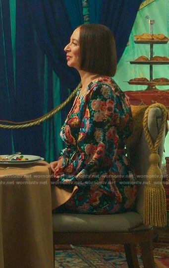 Molly's floral wrap maxi dress on Loot