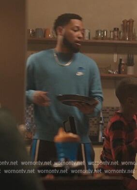 Emmett's blue Nike sweatshirt on The Chi