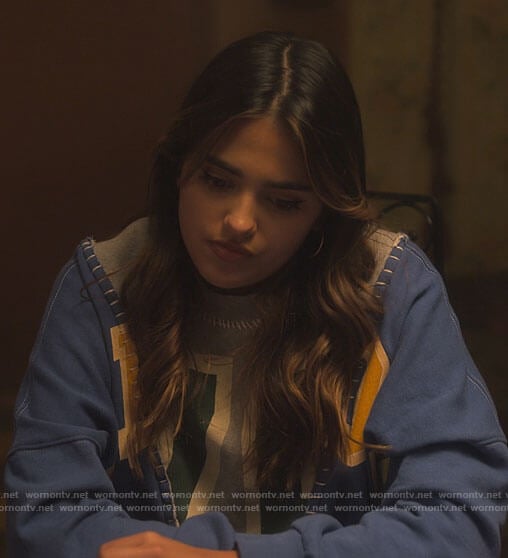 Noa's patchwork sweatshirt on Pretty Little Liars Original Sin