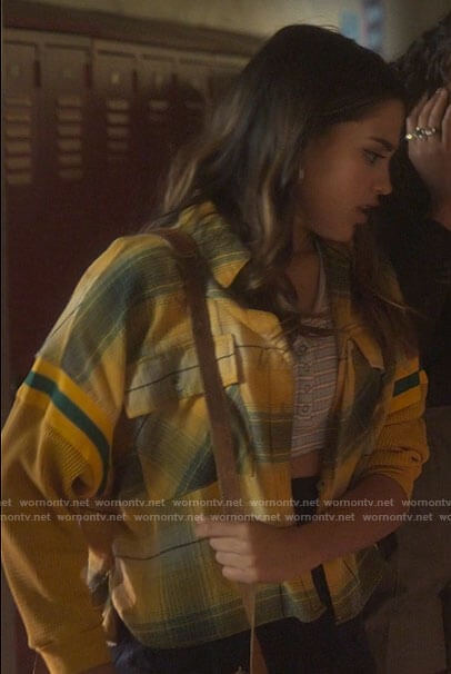 Noa's yellow plaid shirt on Pretty Little Liars Original Sin