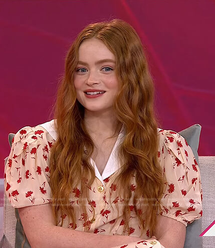 Sadie Sink's floral puff sleeve dress on Today