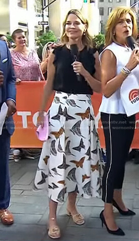 Savannah's butterfly print skirt on Today