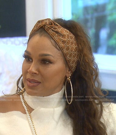 Sheree's metallic headband on The Real Housewives of Beverly Hills