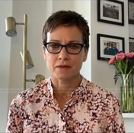Stephanie's pink floral blouse on Today