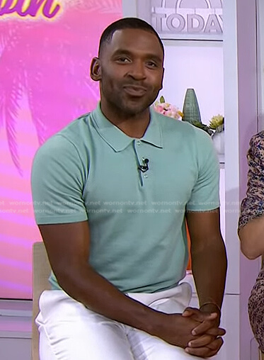 Justin's green polo shirt on Today