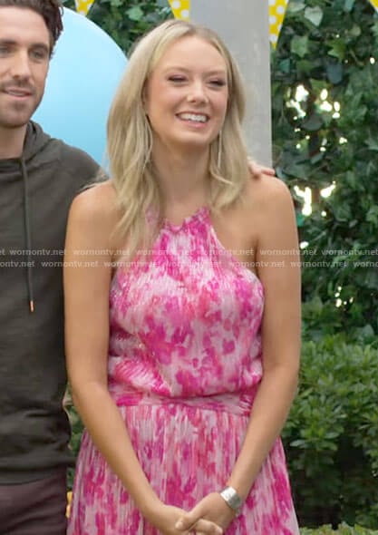 Abby's pink dress at Dominic's birthday party on The Young and the Restless