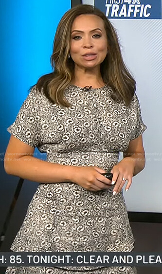 Adelle's gray floral dress on Today