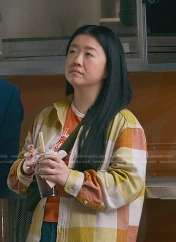 Alice's yellow buffalo check shirt on Good Trouble