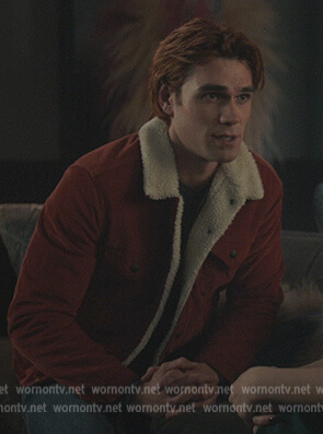 Archie's red sherpa jacket on Riverdale