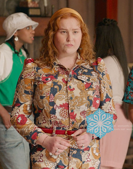 Ashlyn's floral jumpsuit on High School Musical The Musical The Series