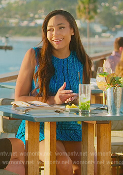 Brandi's blue textured mini dress on Selling the OC