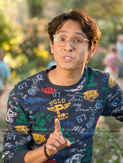 Carlos's polo graphic shirt on High School Musical The Musical The Series