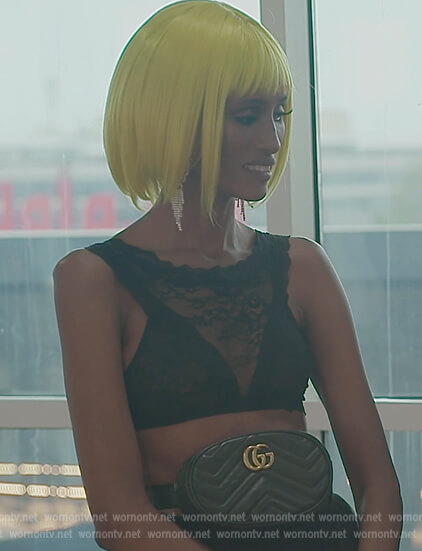 Chanel's black quilted belted bag on The Real Housewives of Dubai