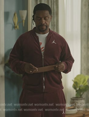 Darnell's velour Air Jordan jacket on The Chi