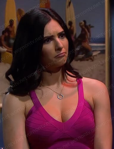 Gabi's pink bandage mini dress on Days of our Lives