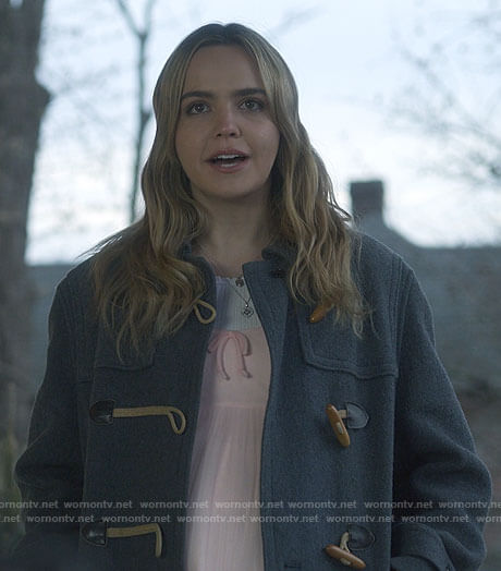 Imogen's toggle coat on Pretty Little Liars Original Sin