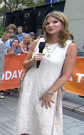 Jenna's ivory textured tie dress on Today