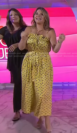 Jenna's yellow floral midi dress on Today