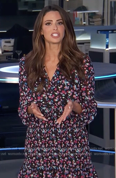 Jennifer's floral print wrap dress on Extra
