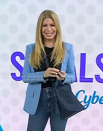 Jill's blue contrast lapel blazer on Today