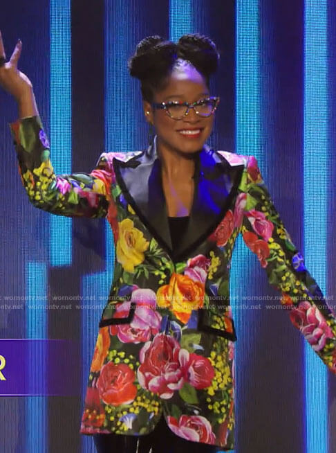 Keke Palmer's floral blazer on Password