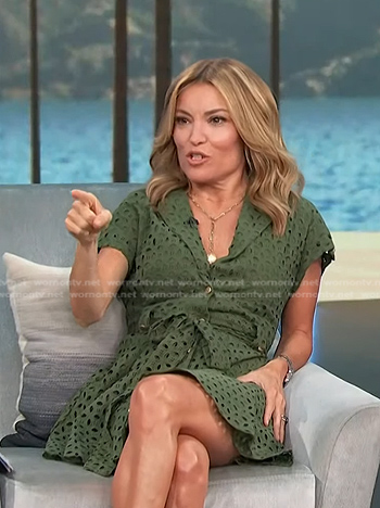 Kit's green eyelet shirtdress on Access Hollywood