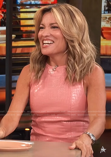 Kit's pink sleeveless mini dress on Access Hollywood