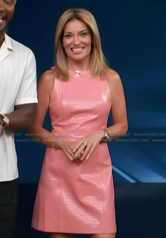Kit's pink sleeveless mini dress on Access Hollywood
