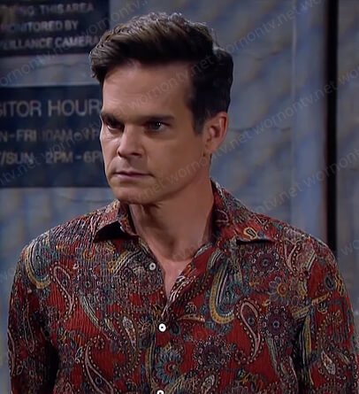 Leo's paisley print shirt on Days of our Lives