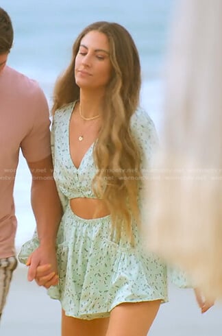 Lisa's green floral cutout romper on Selling the OC