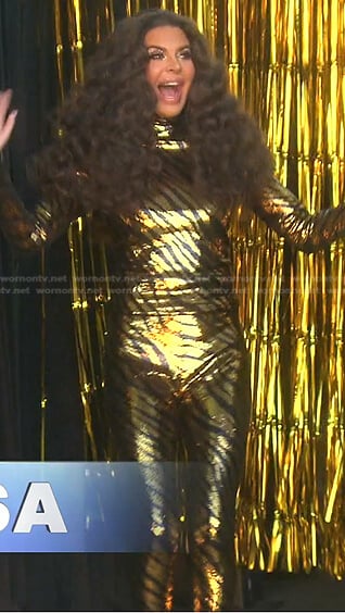 Lisa's sequin zebra top and pants on The Real Housewives of Beverly Hills