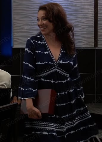 Liesl's blue tie dye dress on General Hospital