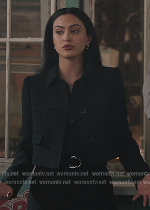 Veronica's black belted pants on Riverdale