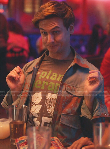 Michael's Plant Therapy tee and Jacket on Everythings Trash