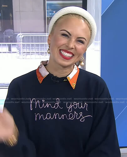Myka Meier's Mind Your Manners sweater on Today