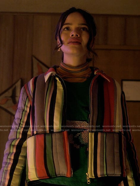 Mouse's striped jacket on Pretty Little Liars Original Sin