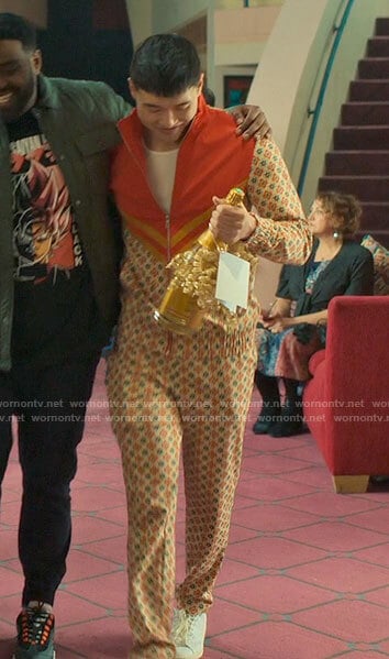 Nicholas's printed track suit on Loot