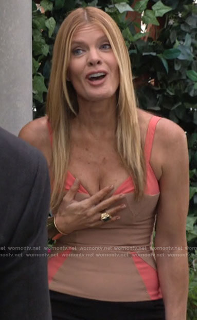 Phyllis's colorblock dress on The Young and the Restless