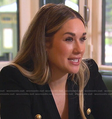 Rachel's black button embellished dress on The Bachelorette