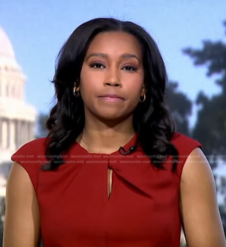 Rachel's red keyhole dress on Good Morning America