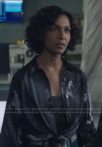 Shivani's horse print blouse on Roswell New Mexico