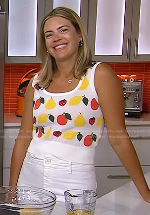 Siri Daly's fruit print tank on Today
