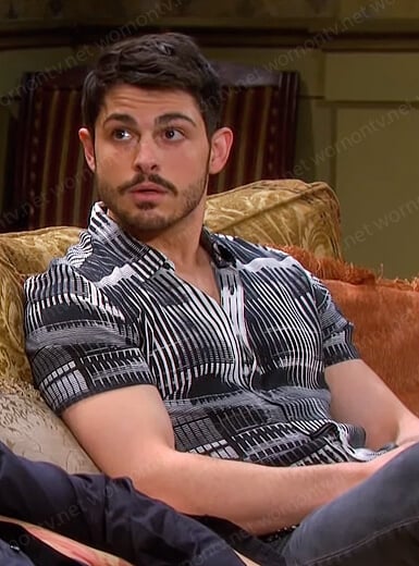 Sonny's print short sleeve shirt on Days of our Lives