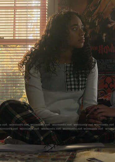 Tabby's patchwork top on Pretty Little Liars Original Sin