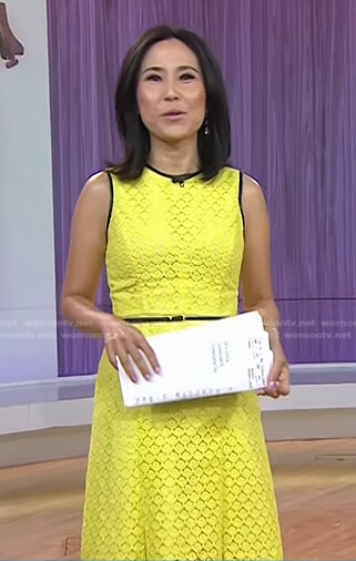 Vicky's yellow lace dress on Today