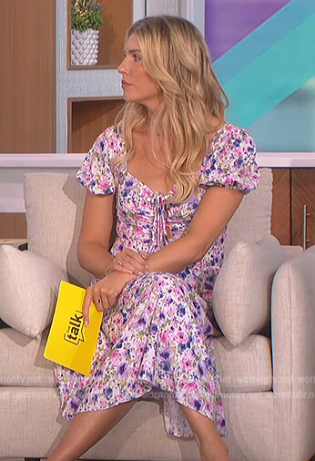 Amanda's floral print dress on The Talk